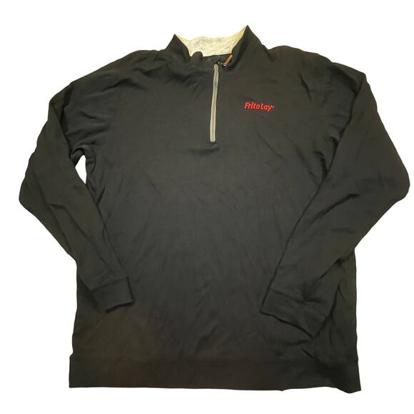 Title Unknown Other - Frito Lay Quarter Zip Pullover Men’s L Black Corporate Logo Casual Workwear